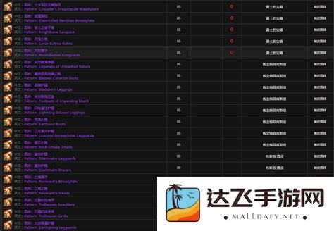 魔兽世界怀旧服制皮配方全面汇总与攻略详解